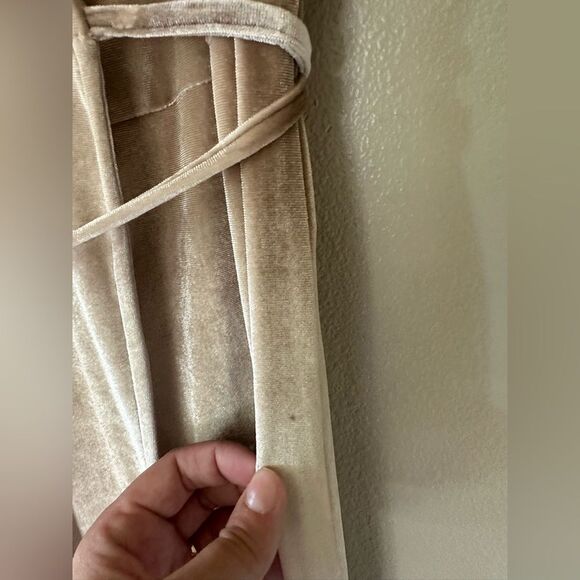 Baltic Born Meghan Velvet Wrap Maxi Dress in Champagne Floor Length Dress XS - Picture 4 of 11